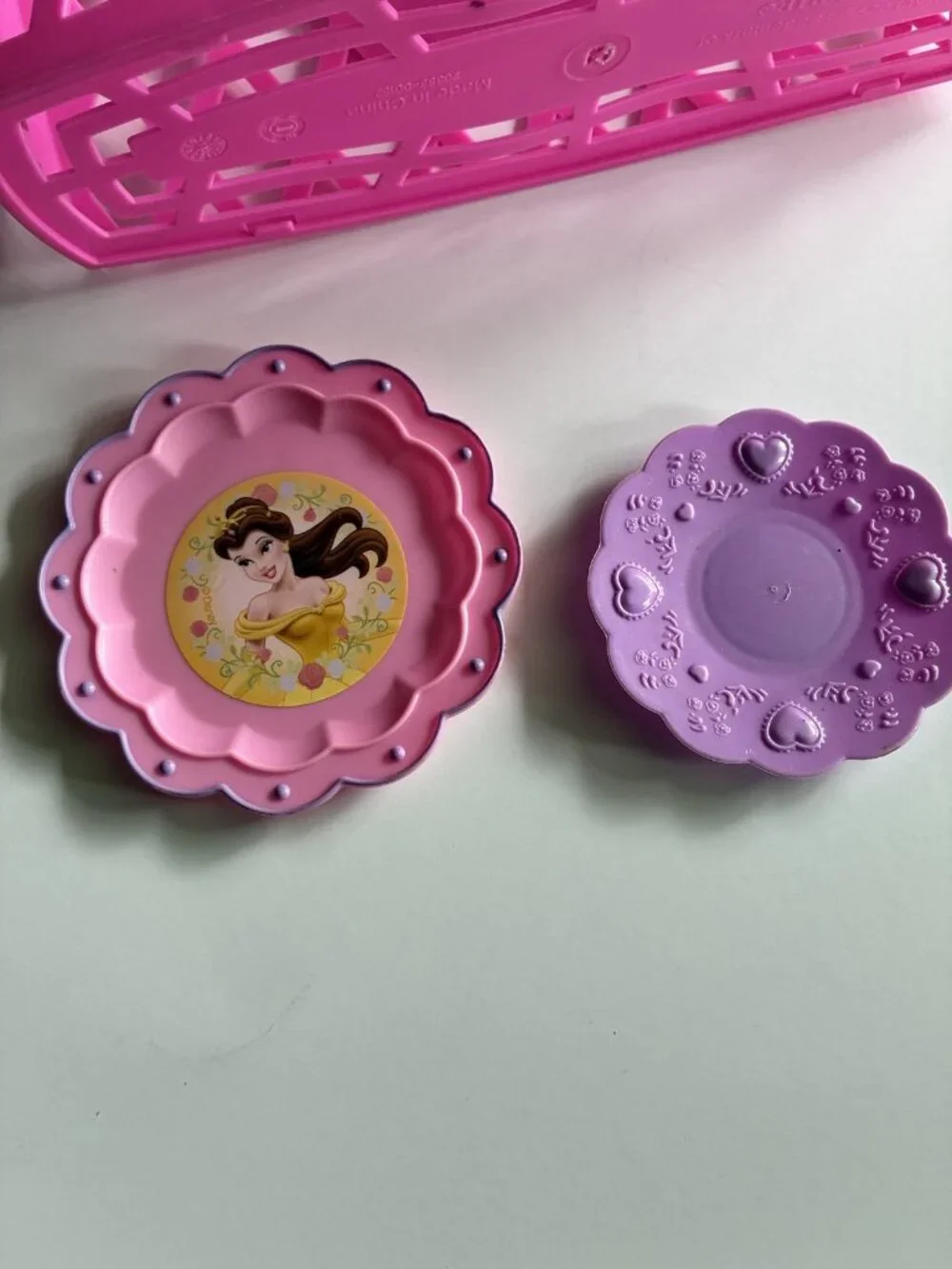 Disney Princess Pretend Play Shopping Basket & Plates Set Kids Toy Kitchen